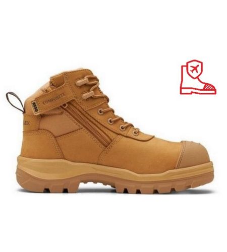 8550 Blundstone Rotoflex Wheat Water-resistant Nubuck 135mm Safety Boot