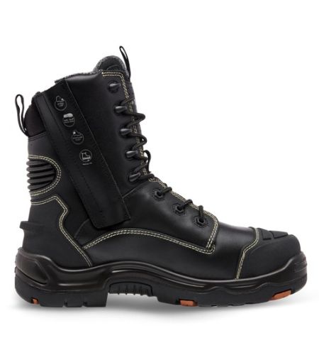 KINGGEE Onyx 8inch Pr Zip Safety Boots