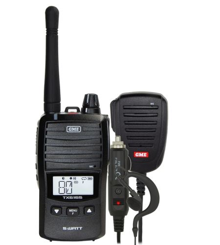 Gme 5/1 Watt Uhf Cb Handheld Radio Including Accessories