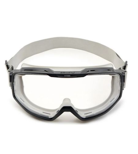 Universal Goggle Pc Clear Platinum Top Bottom Sealed With Neoprene Strap