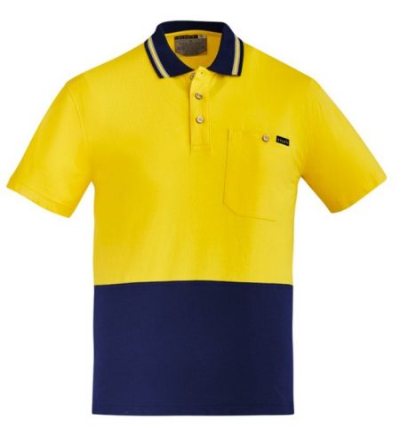 SYZMIK 100% Cotton Hi-vis Polo Shirt Short Sleeve